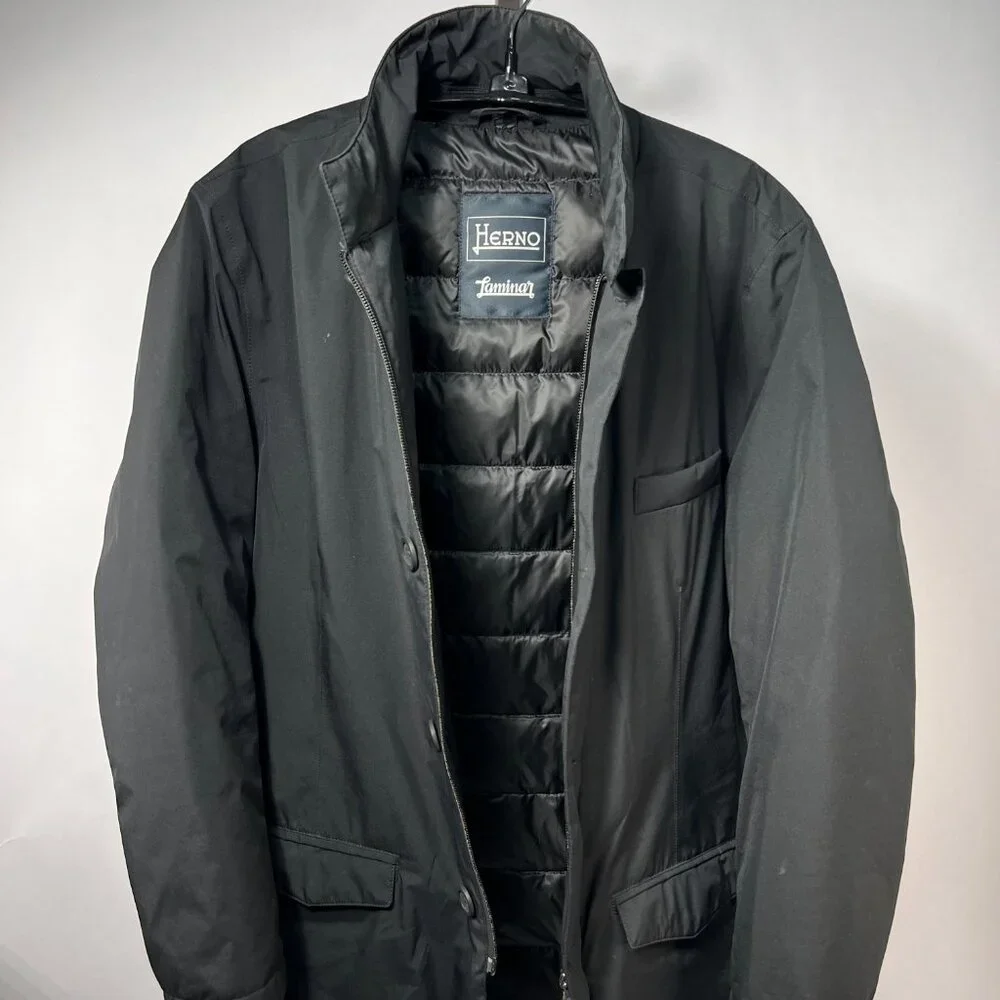 HERNO LAMINAR DOWN BLAZER IN GORE-TEX PACLITE, Men‎ 40US 50EU, Black, Romania